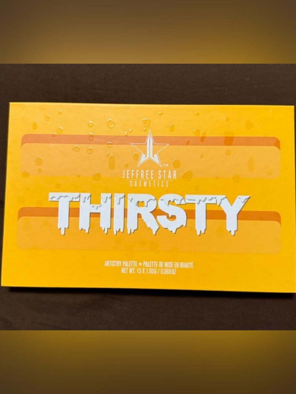 Jeffree Star Thirsty Palette - Bright Yellow Box